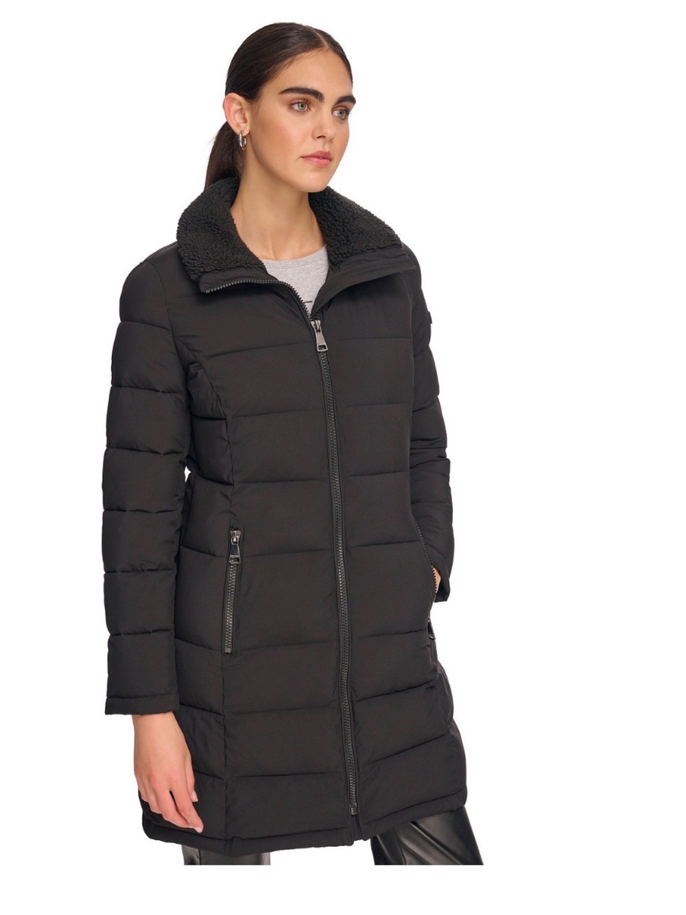CALVIN KLEIN Women's Black Puffer Coat